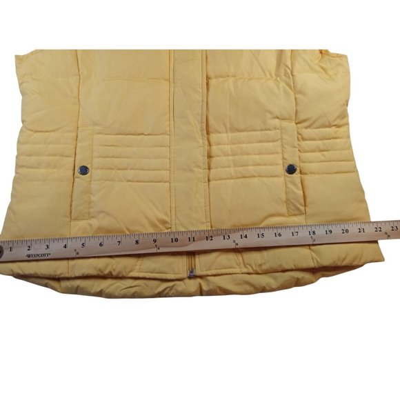 Izod Puff Vest Yellow Size Large PerformX Women Pocket Zip Down Feather - Picture 9 of 14